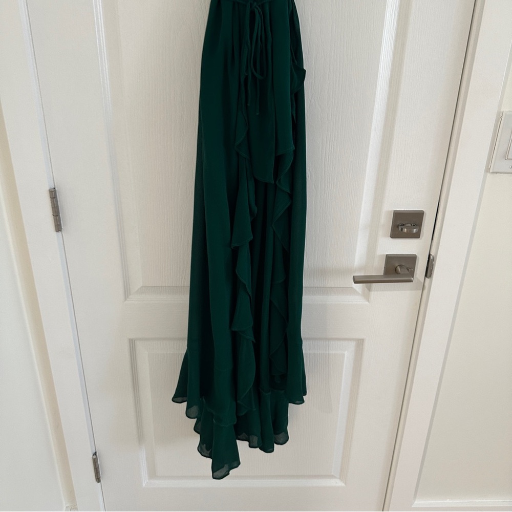 Reformation Green Ruffle Dress - Picture 7 of 13
